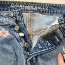 American Eagle  OUTFITTERS Blue Washed Embroidered
Denim Mini Pure Cotton Skirt 8 Photo 8