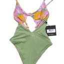 One Piece New 9.0 Swim Jada Cut Out  Retro Floral Swimsuit Bathing Suit Size 4 Photo 4