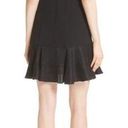 Rebecca Taylor  Black Terri Dress Ruffle Hem NEW Photo 1