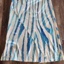 Retrofete Amika Dress in Blue Zebra Size Small Sleeveless Maxi Silk Thigh Slit Photo 8