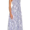 Poupette St. Barth  Nana Printed Maxi Dress Revolve Blue Begonia Size L New w/Tag Photo 4