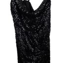 Pretty Little Thing NWT  Black Textured Sequin Cowl Neck Thigh Split Maxi Dress 12 Photo 8