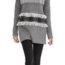 Banana Republic  Women's Textured Collage Sweater Grey Combo Turtleneck Size M Photo 0