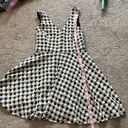 City Triangles  White & Black V-Neck Blotchy Gingham Dress | Size 11 JRS Photo 12