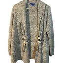 Apt. 9  Gray Opened Front Long Sleeve Textured Sweater Knit Cardigan Women Sz PL Photo 0