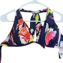 Kenneth Cole  New York Colorful Tropical Halter Tie Bra Bikini Top  Sz 36 B/C NWT Photo 0