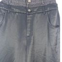 NonChalant Label Simon Pants in Black XSmall Womens Double Buckle Satin Denim Size XS Photo 6