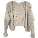 The Moon  & Madison Cropped Cable Knit Oversized Cardigan Sweater Photo 0