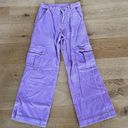 J. Galt  Brandy Melville - Wide Leg Corduroy Cargo Pants in Lilac Photo 0