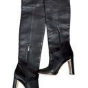 Jimmy Choo  Knee High Leather Pull On Heeled OTK Boots Black Size 38 Photo 5