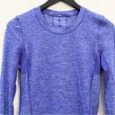 Lululemon  Run:Dash Static Long Sleeve Wish Blue Ruffled Back Workout Top Size 6 Photo 5