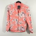 Love Tree  Women's Pink Floral Full Zip Bomber Jacket Size S Photo 0