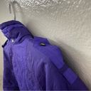 Edge Vintage Womens Inside  Ski Jacket 90s 80s Retro Zip Button Purple Black Coat Photo 15