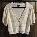 House of Harlow NWOT  1960 Button Up Puff Sleeve Cardigan Photo 0