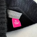 Vince Camuto NWT  Oversized Sweater Vest XL Black Knit V-Neck Split Hem Pullover Photo 6