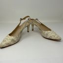 Unisa  Jamal Low Kitten Heel Python Snake Leather Slingback High Heels Shoes 11 Photo 2