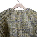 Magaschoni  Womens M Chunky Crew Neck Wool Blend Sweater in Yellow/Blue NEW Photo 4