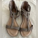 Adam Tucker Neve Flat Strappy Sandal Size 5.5 Gray Photo 0