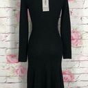 Jason Wu  Grey long sleeve black wool midi dress Photo 8