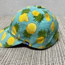 Keds  baseball hat pineapple print aqua blue and yellow adjustable dad hat Photo 1