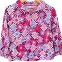 L.L.Bean  floral quarter zip active top size 4 Photo 0