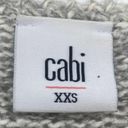 CAbi  Shetland Fringed Cardigan Sweater Open Front Longline Duster Gray Cream XXS Photo 5