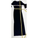 Betsy and Adam  Women's Flounce Sleeve Full-Length Pencil Maxi Dress Navy Size 4 Photo 8