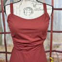 Halara  Ruched Crisscross Lace Up Split Bodycon Dress -Rust - size L Photo 5