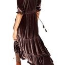 Ulla Johnson  Velvet Midi Dress Womens Size 6 Plum Mulberry Blogger Celeb Style Photo 2