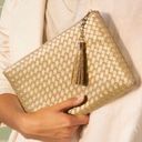 Virginia Wolf Mimi Woven Pouch Metallic Gold Photo 0