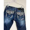 Miss Me  Signature Crop Women's Distressed Embellished Bling Back Pockets Size 26 Photo 1