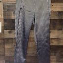 Michelle Mason  Stripe Sateen Trouser Metallic vertical stripe navy trousers Photo 0