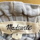 Madewell  Smocked Huston Pull-On Full-Length Pants in Double Stripe Linen White S Photo 2