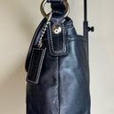 Coach  Soho Flap Buckle Pleated Shoulder Hobo Bag - Black Leather Photo 7