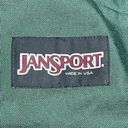 Jansport Vintage 90's  Leather Suede Bottom Backpack- Green Floral Embroidered Photo 2