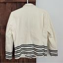 J.Crew  Schoolboy Blazer Womens Small Academy Cream Navy stripe Career Photo 3