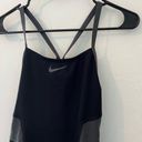 Nike black and gray HydraStrong Colorblock Cutout One Piece Swimsuit size 8 Photo 1