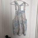 Aerie New  Women's XS Tie-Dye Denim Overalls - Light Blue & White NWT Photo 5