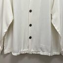 CP Shades NWT  Blouse Button Up Long Sleeves Ivory Cream Size M Photo 3