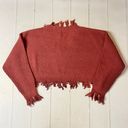 Zaful NWT -  - Women’s Burgundy Distressed Sweater Photo 4