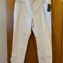 Ralph Lauren Lauren  White Crop Jeans Pants Cropped Straight NWT Size 16W FLAW Photo 0