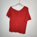 n:philanthropy NWT  Red Women Medium One Shoulder Eve Tee Short Sleeve Photo 6