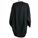 Vince  Reversible Two Face Wool-Cashmere Open Placket Coat black Sz M Photo 6