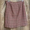 EXPRESS Womens Mini Skirt High Waisted A-line Checkered Red Size Small NWT Photo 2