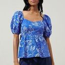 Sugar Lips  AMAYA MIXED PRINT CIRUS BACK TIE PEPLUM TOP RETAIL $79 SIZE MEDIUM Photo 0