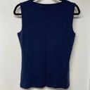 Karen Scott  Womens Sleeveless Top Size Medium Navy Blue Silver Stud T-Shirt Photo 1