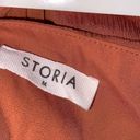 Storia  rust color smocked bodycon dress size medium Photo 11