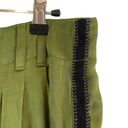 Anthropologie  Moss Green Satin Black Tuxedo Stripe Joggers 6 Photo 3