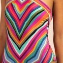 Trina Turk NWT  Louvre Striped High-Neck Reversible One-Piece Swimsuit Size 10 Photo 0