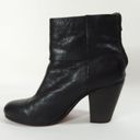 Rag and Bone  Newbury Black Leather Block Heel Boots Photo 5